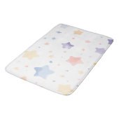 星付きキュート白バスマット バスマット (アングル)