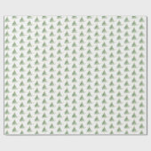 星付きクリスマスツリーグリーンウォーター色ギフト ラッピングペーパー (フラット)