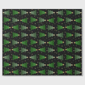 星付きクリスマスツリー ラッピングペーパー (フラット)