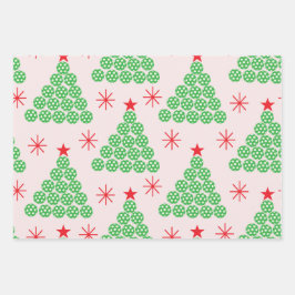 星付きクリスマスピックボールツリー ラッピングペーパーシート