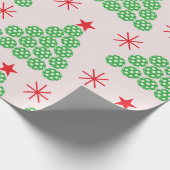 星付きクリスマスピックボールツリー ラッピングペーパー (角)