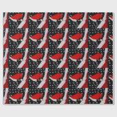 星付きクリスマス ラッピングペーパー (フラット)