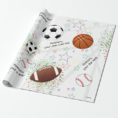 星付きスポーツボール – ギフトラップHAMbWG ラッピングペーパー (アンロールド)