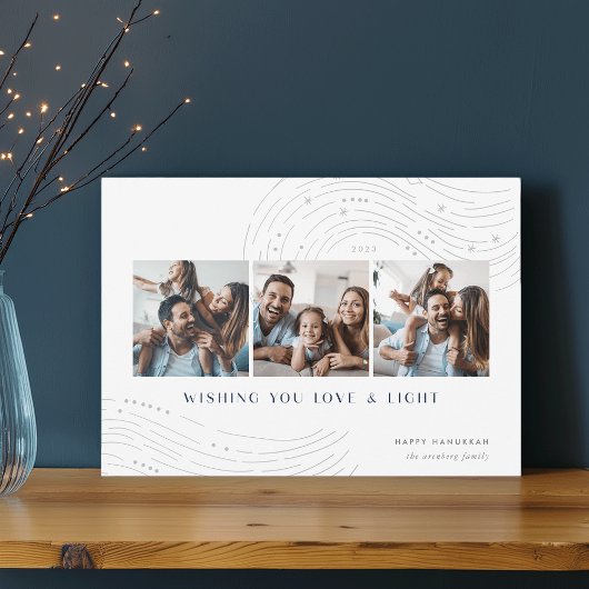 星付きニュース | 3フォトコラージュHanukkahカード シーズンカード