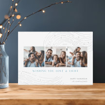 星付きニュース | 3フォトコラージュHanukkahカード