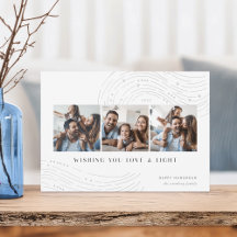 星付きニュース | 3フォトコラージュHanukkahカード