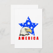星付きハゲ鷲 |アメリカ エンクロージャーカード (正面/裏面)