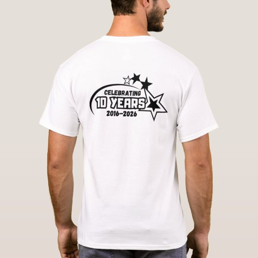 星付きバックのクリークサイド ロゴ Tシャツ (裏面)