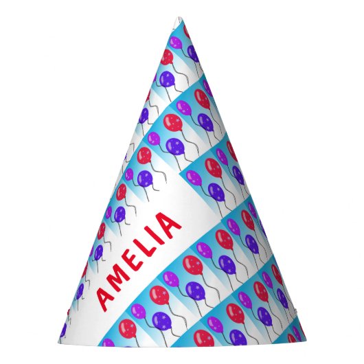 星付きバルーン子供の誕生日パーティー名 パーティーハット (正面)