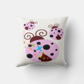 星付きピンクと黒のテンジウムシ3匹 クッション (裏面)