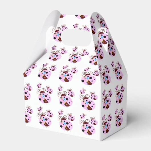 星付きピンクと黒のテンジウムシ3匹 フェイバーボックス (正面サイド)