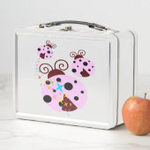 星付きピンクと黒のテンジウムシ3匹 メタルランチボックス (インサイチュ)