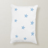 星付きブルーベアーボーイ名前をカスタムする枕 アクセントクッション (裏面(縦))