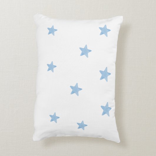 星付きブルーベアーボーイ名前をカスタムする枕 アクセントクッション (裏面(縦))