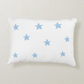 星付きブルーベアーボーイ名前をカスタムする枕 アクセントクッション (裏面)