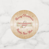 星付きベージュの背景 コンフェッティ (スモール正面)