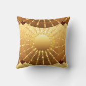 星付きマンダラ – ゴールデンサテンのグラデーション クッション (裏面)