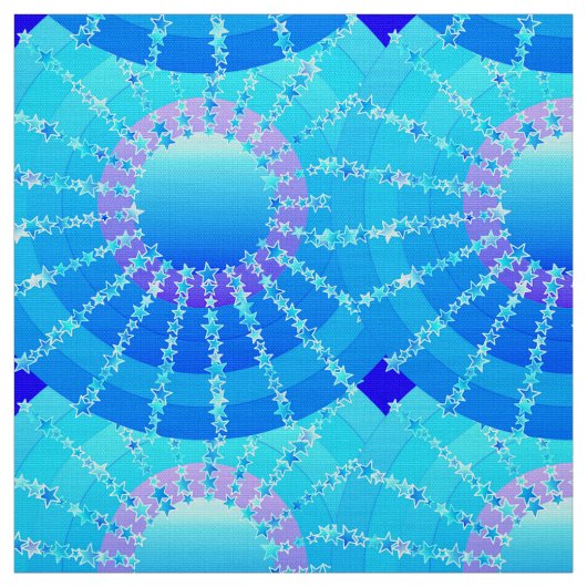 星付きマンダラ – ターコイズサテン勾配 ファブリック (見本)