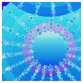 星付きマンダラ – ターコイズサテン勾配 ファブリック (クローズアップ)