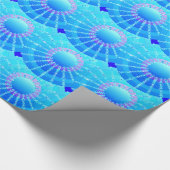 星付きマンダラ – ターコイズサテン勾配 ラッピングペーパー (角)