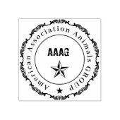 星付きラウンドスタンプの作成デザイン ラバースタンプ (インプリント)