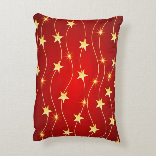星付きルビーレッドパターン アクセントクッション (裏面(縦))