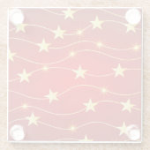 星付きルビーレッドパターン ガラスコースター (裏面)