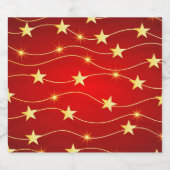 星付きルビーレッドパターン ビールラベル (シングルラベル)