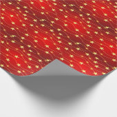 星付きルビーレッドパターン ラッピングペーパー (角)