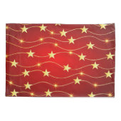 星付きルビーレッドパターン 枕カバー (裏面)