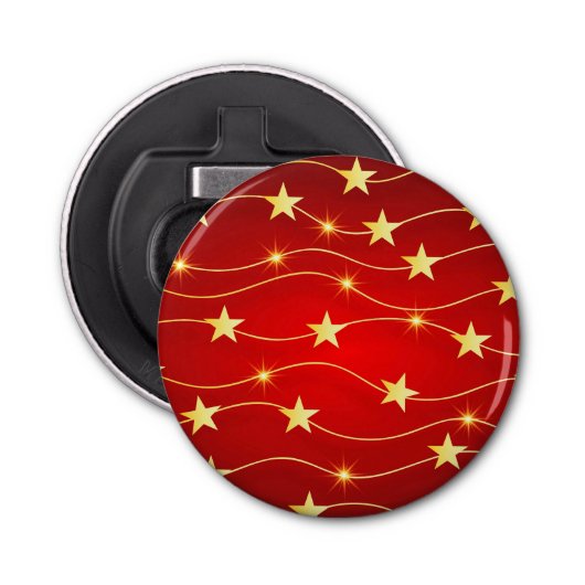 星付きルビーレッドパターン 栓抜き (正面)