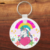 星付きレインボーユニコーン キーホルダー (正面)