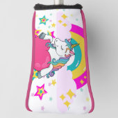 星付きレインボーユニコーン ゴルフヘッドカバー (回転90)