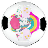 星付きレインボーユニコーン サッカーボール (回転)