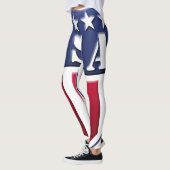 星付きレッドホワイトブルーUSAシールドレギンス レギンス (左)
