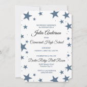 星付き卒業発表の大学院写真 招待状 (裏面)