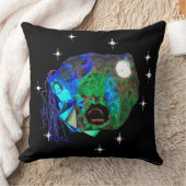 星付き小惑星マスターヘッドの上のスカウトエイリアン クッション (ブランケット)