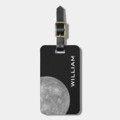 星付き惑星太陽のマーキュリーシステムブラック宇宙 ラゲッジタグ (正面縦)