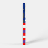 星付き愛国的な赤とストライプ白の SAMSUNG GALAXYケース (右側面)