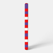 星付き愛国的な赤とストライプ白の SAMSUNG GALAXYケース (左側面)