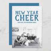 星付き新年応援写真カード |青 シーズンカード (正面/裏面)