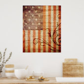 星付き旗のヴィンテージ ポスター (キッチン)