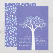 星付き木バルミツワー招待状 招待状 (正面/裏面)