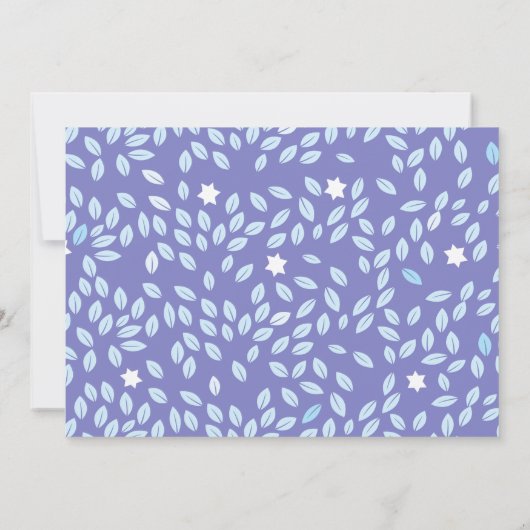 星付き木ユダヤ人結婚式招待状 招待状 (裏面)