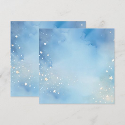 星付き水彩青空 招待状 (正面/裏面)