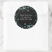 星付き生命の木差出人住所シール ラウンドシール (バッグ)