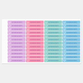 星付き白い馬蹄形ピンク・ブルー ラベル (シート)