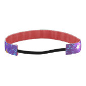 星付き紫色のホイルの背景 アスレチックヘッドバンド (裏面)