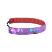 星付き紫色のホイルの背景 アスレチックヘッドバンド (左)