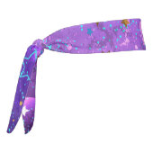 星付き紫色のホイルの背景 タイヘッドバンド (回転270)